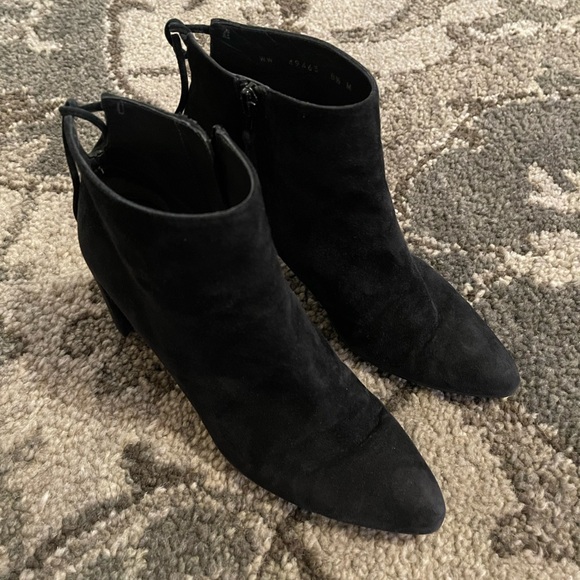 Stuart Weitzman Black Suede Booties 8.5M - Picture 2 of 10